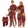 Christmas Print Long Sleeve Pants Family Matching Pajama Set Loungewear for Adults and Kids