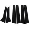 6Pcs B Pillar Posts Trim Glossy Black Exterior Window Decal for Porsche Macan 95B 2014-2023