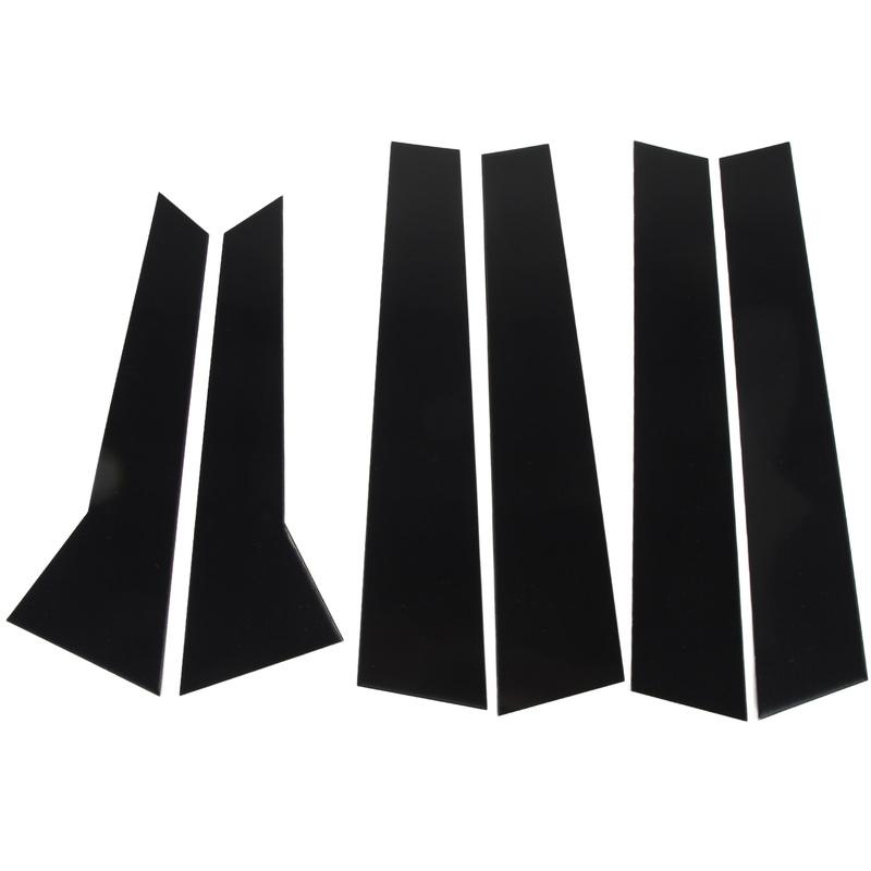 6Pcs B Pillar Posts Trim Glossy Black Exterior Window Decal for Porsche Macan 95B 2014-2023