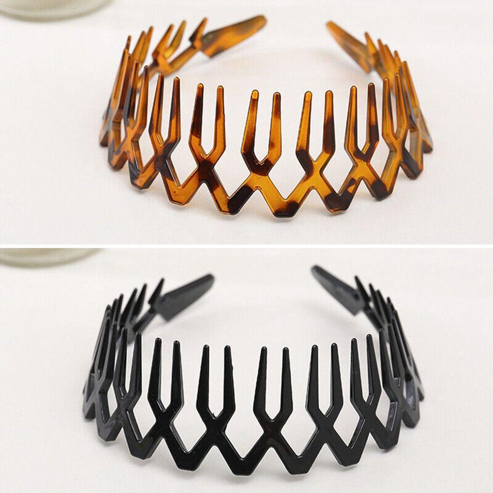 4Pcs Plastic Zigzag Hairband Makeup Headband Hair Hoop High-quality Teeth Hair Band  Washing Face