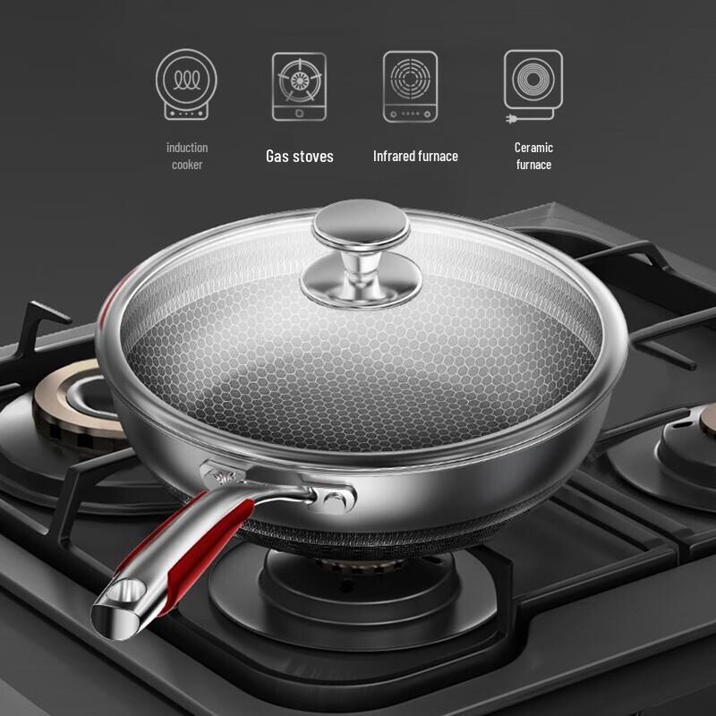 Kangbach 316L Stainless Steel Honeycomb Wok