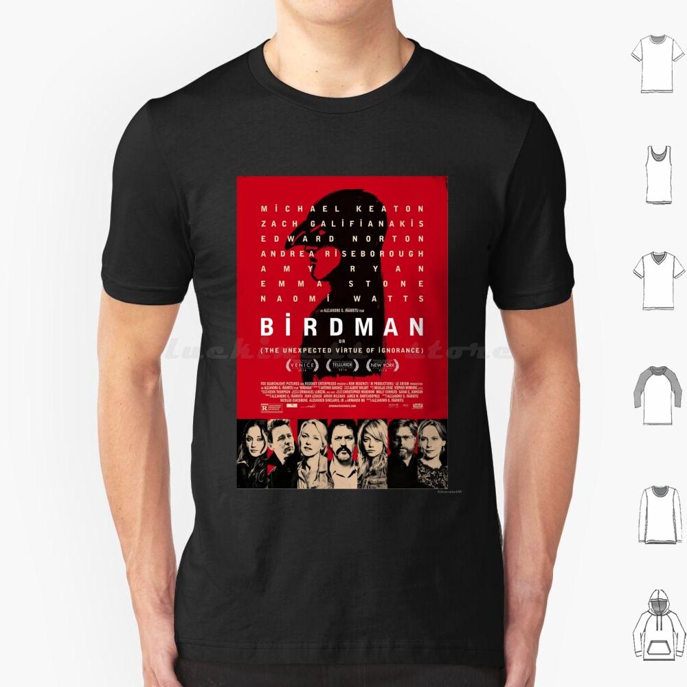 Birdman Or The Unexpected Virtue Of Ignorance Movie Shirt T Shirt Big Size 100 Cotton Movies Birdman Birdman Movie