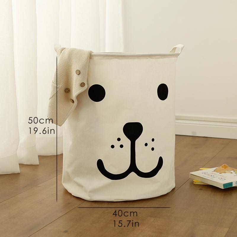40*50 Sundries Storage Portable Laundry Basket    Large Box Cotton Linen Washing Clothes  Kids Toy Organizer