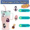55/110/220Pcs stickers of Nezuko Kamado from Demon Slayer anime, suitable for DIY projects on phones laptops suitcases skateboards and graffiti