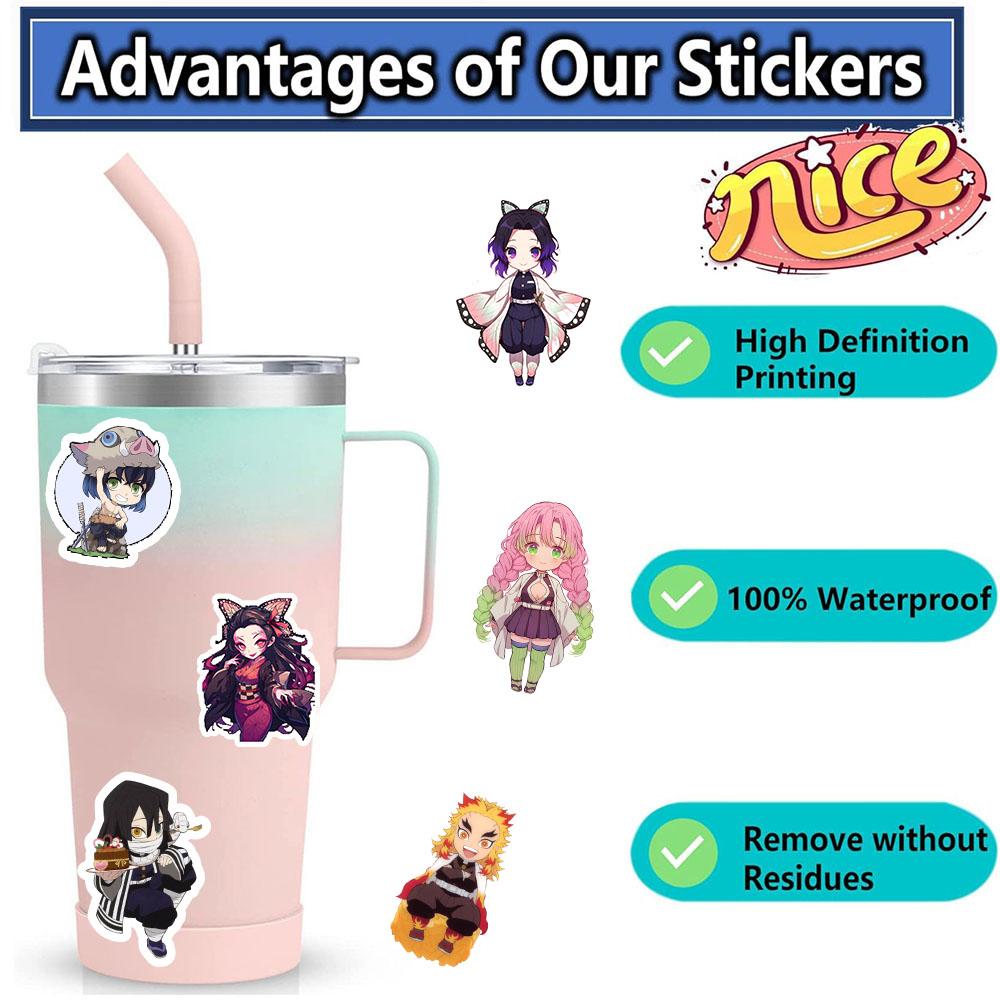 55/110/220Pcs stickers of Nezuko Kamado from Demon Slayer anime, suitable for DIY projects on phones laptops suitcases skateboards and graffiti