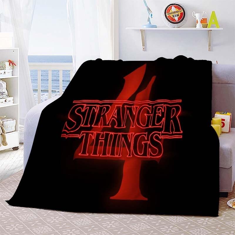 Heißer Film Stranger Things Deckenbezug Cartoon Flanelldecken für Betten Sofas Warmes Bettlaken Weiche Bettwäsche Zimmerdeko Fan-Geschenk