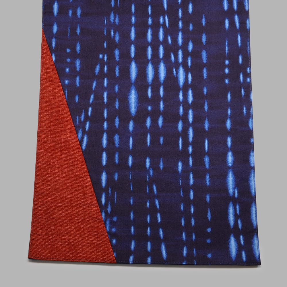 Yamashita Koge Runner Cloth, Shibori (tie-dye) Pattern, 100% Cotton, Made In Japan, Yukata-style Table Runner