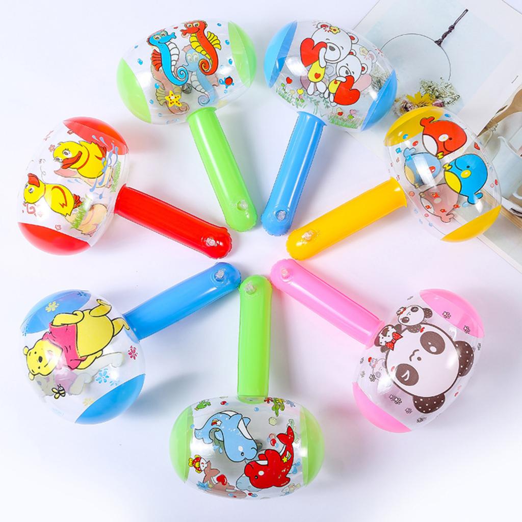 22cm Inflatable Hammer Squeaky Inflatable Hammer With Bell Gift Inflatable Toy