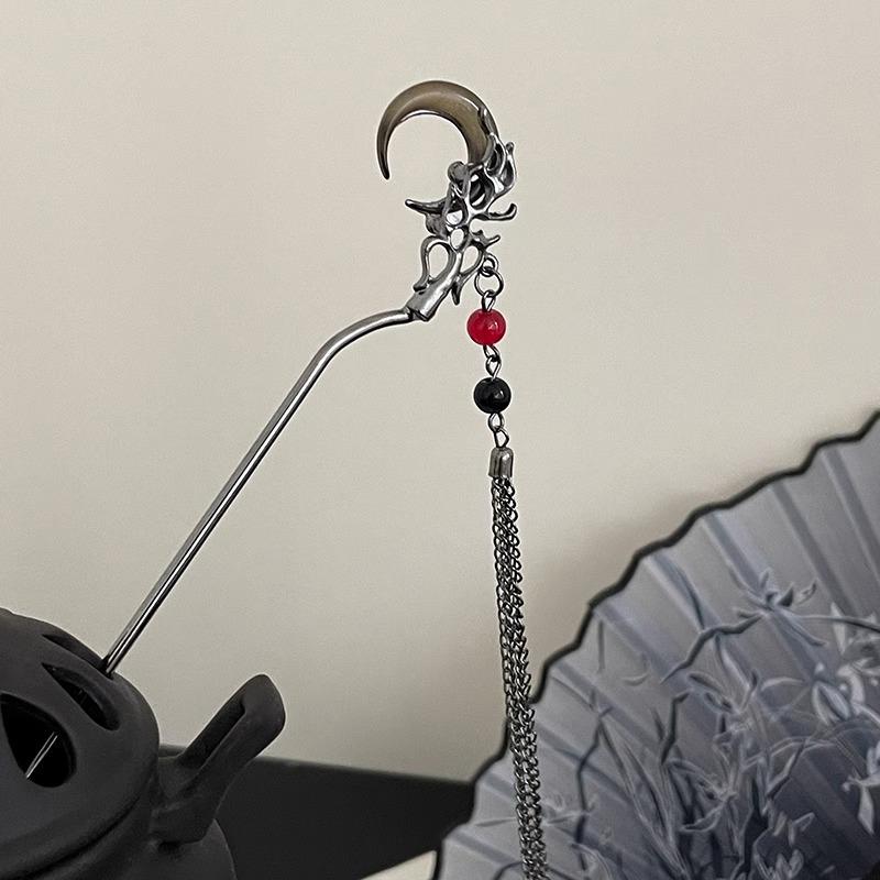 Chinesische High-End Quasten Haarnadel: Hanfu-Haaraccessoire im antiken Stil aus Holz