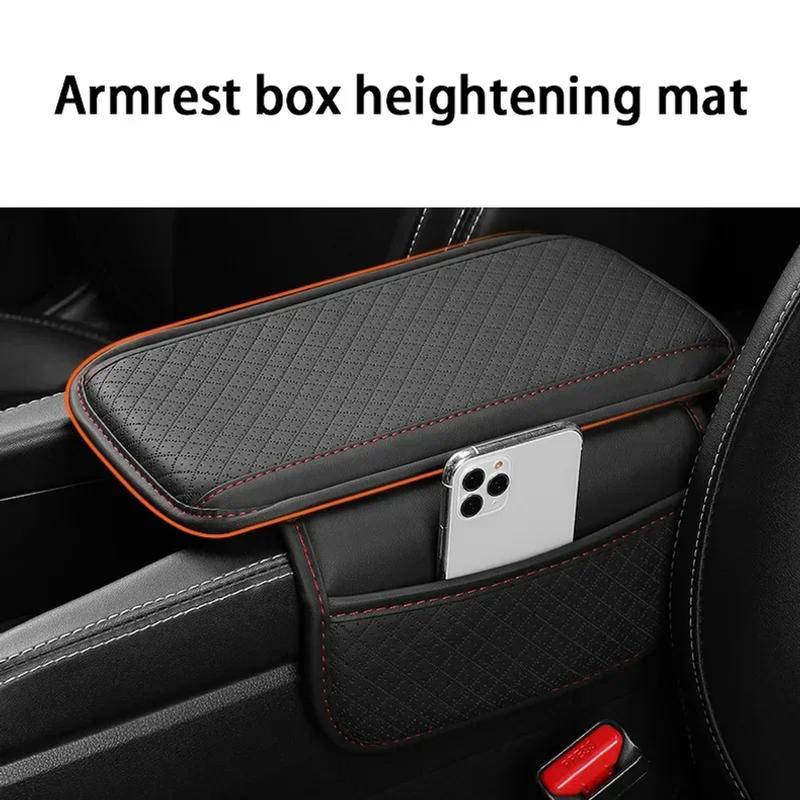 Universal Car Arm Rest Cushion PU Leather Breathable Center Console Box Cover Anti Scratch Armrest Box Protector Cover Wholesale