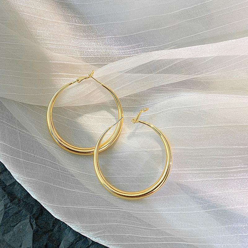 European and American simple love circle earrings fashionable versatile geometric ear buckles earrings earrings women