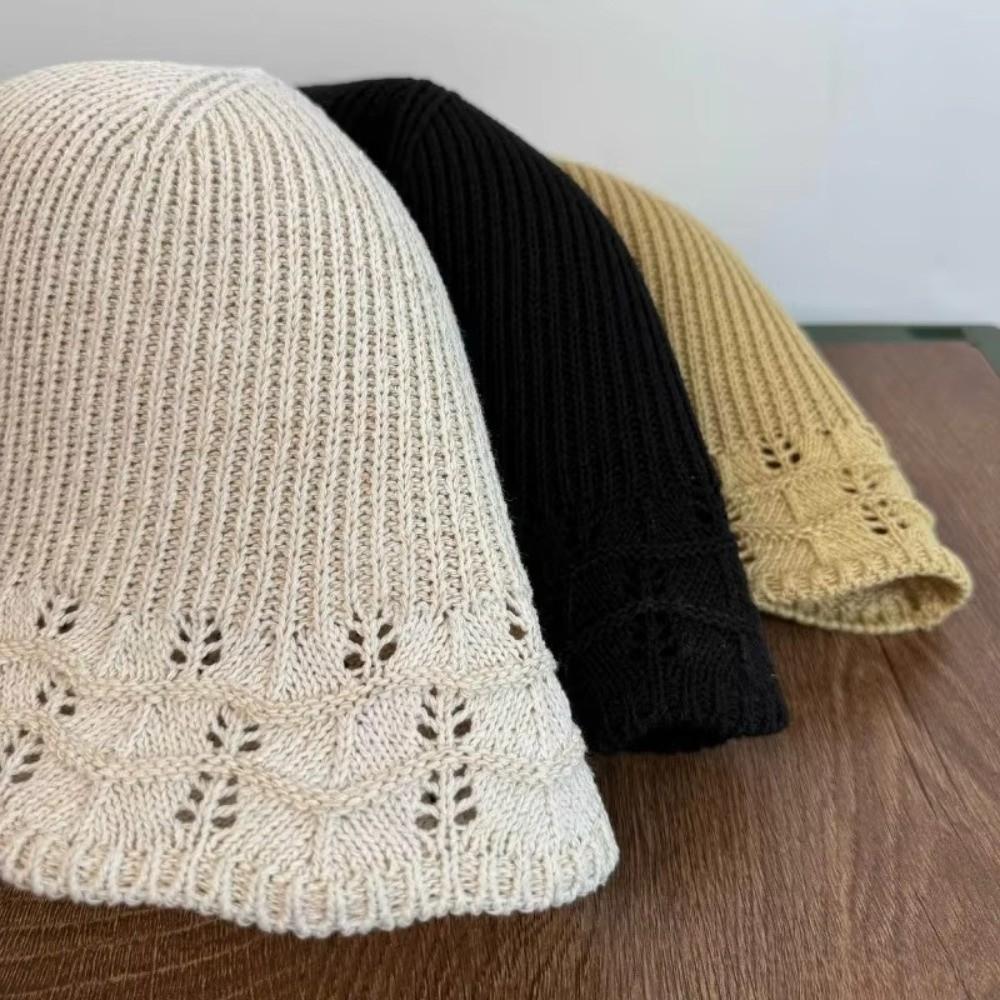 Sun Protection Women Sun Hat Wave Pattern Fisherman Hat New Knitted Fisherman Hat Women's Spring