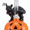 Halloween Night Light Black Cat Pumpkin for Halloween, LED Light-up Plug-in Lamp Lamp, Glowing Ambient Holiday Party Decor Decorative