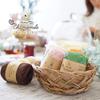 Příze z nezpracované vlny Chatty cotton Středně jemná 20g bavlna sada 10 klubek Jahodové mléko (Cca. 48m) 100% 3.