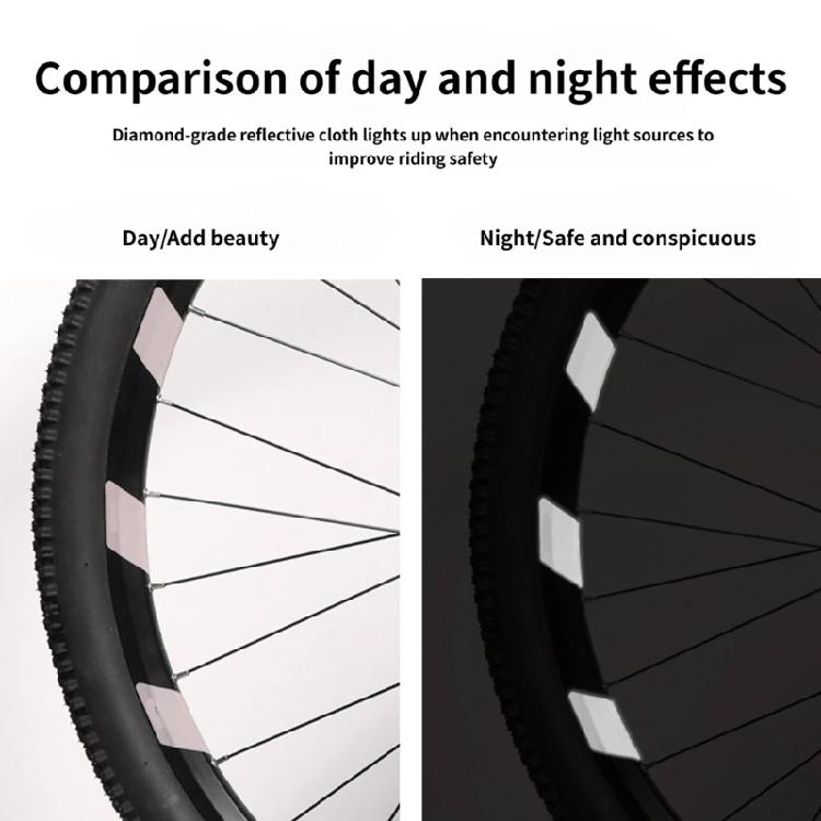 Universal Bike Rims Reflective Decals Quick Installation Wheel Rims Reflective Sticker Signs Reflective Arrows Sticker