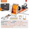 Pocket Hole Jig Kit, 34 Pcs Pocket Hole Jig System with 11" C-clamp, Fixture, Step Drills, Wrenches, Drill Stop Rings, Square Drive Bits, Toolbox, for