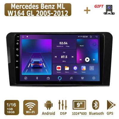 Radio de coche Android para Mercedes Benz ML W164 GL 2005-2012 Reproductor multimedia Unidad principal Navegación GPS estéreo BT WIFI 1+16 GB