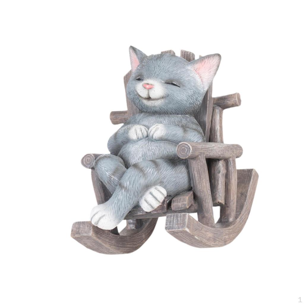 Schaukelstuhl-Figur mit Tiermotiv, Heimdekoration, Akzentstück