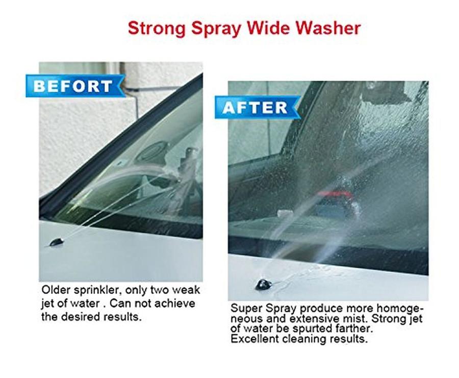 2 Pcs CNC Car Windshield Wiper Water Nozzles Hood Spray Jet Window Washer Nozzle