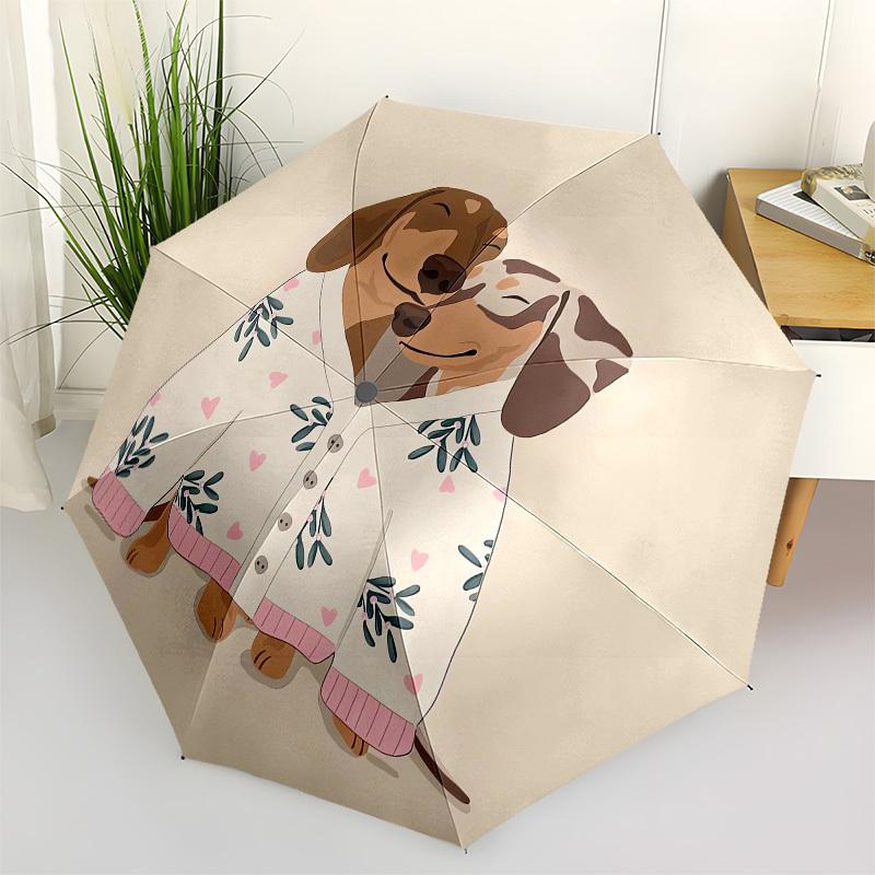 1pc Cozy Canine Connection Umbrella with Plastic Handle,Suitable for All Seasons UmbrellaPT530