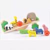 Wooden Forest Animal Balance Board With Stacking Blocks For Babies And Toddlers