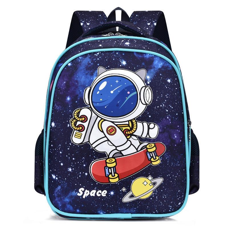 Adorable Cartoon Kids Backpack For Kindergarten Boys And Girls Nylon Material Astronaut
