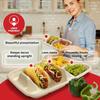 25pcs Disposable Taco Plates with Dividers