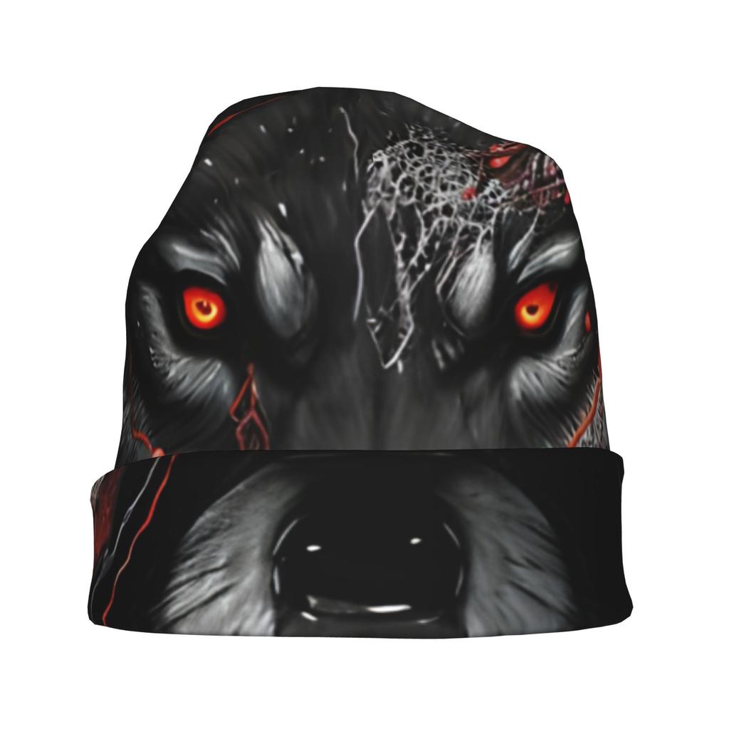 Wolf Art Casual Style Knit Hat for Adults, Perfect for Weekend Errands, Quick Meetups, Or Everyday City Wear with a Touch of