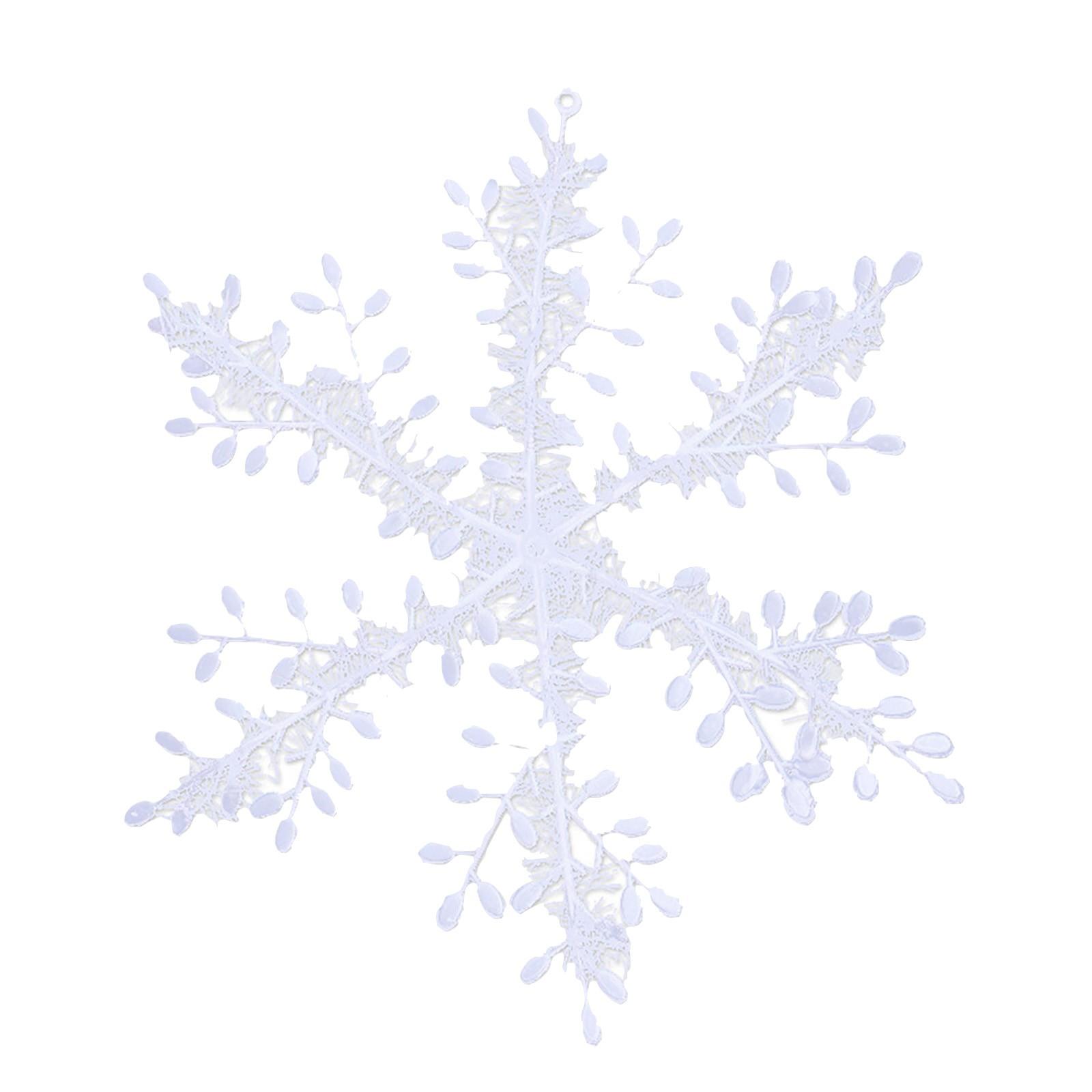 

72 шт. Різдвяні підвісні сніжинки. Зимові білі блискучі сніжинки. Для вікна, різдвяної ялинки, стелі One Size