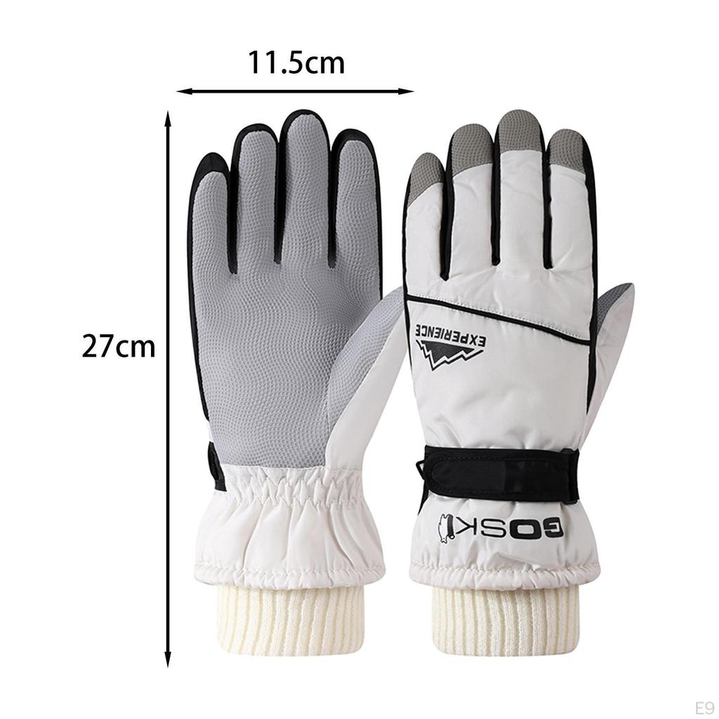 Winter Gloves Lined Warm Mittens Ski for Motorcycling Outdoor Sports Skating