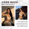 Sexy underwear women's breasts are large and small, anti-sagging top support French deep V thin bra cover set New Year's model