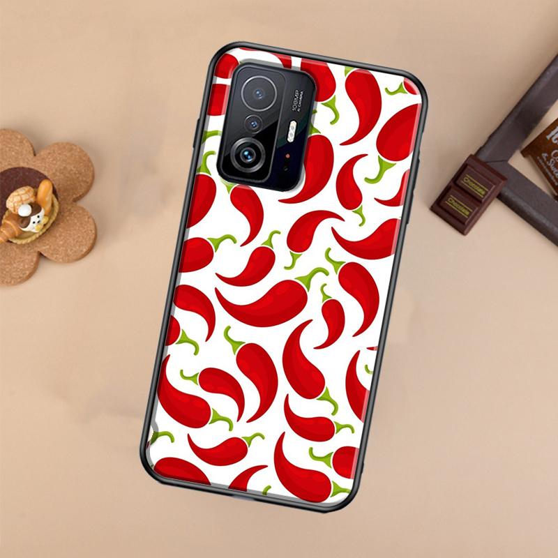 Red Chilli Pepper Pattern Case For Xiaomi 14T 11T 12T 13T Pro 13 14 Ultra POCO X7 Pro X3 X5 F3 F5 F6 M6 X6 Pro Cover