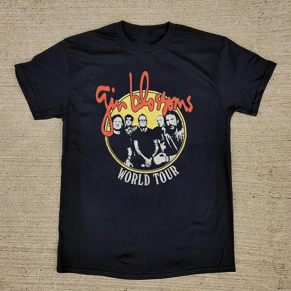 Gin Blossoms World Tour Black T Shirt Black All Size S-5Xl Unisex T-Shirt XXL