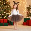 Children's Christmas Headband and Skirt Set for Holiday Costume
