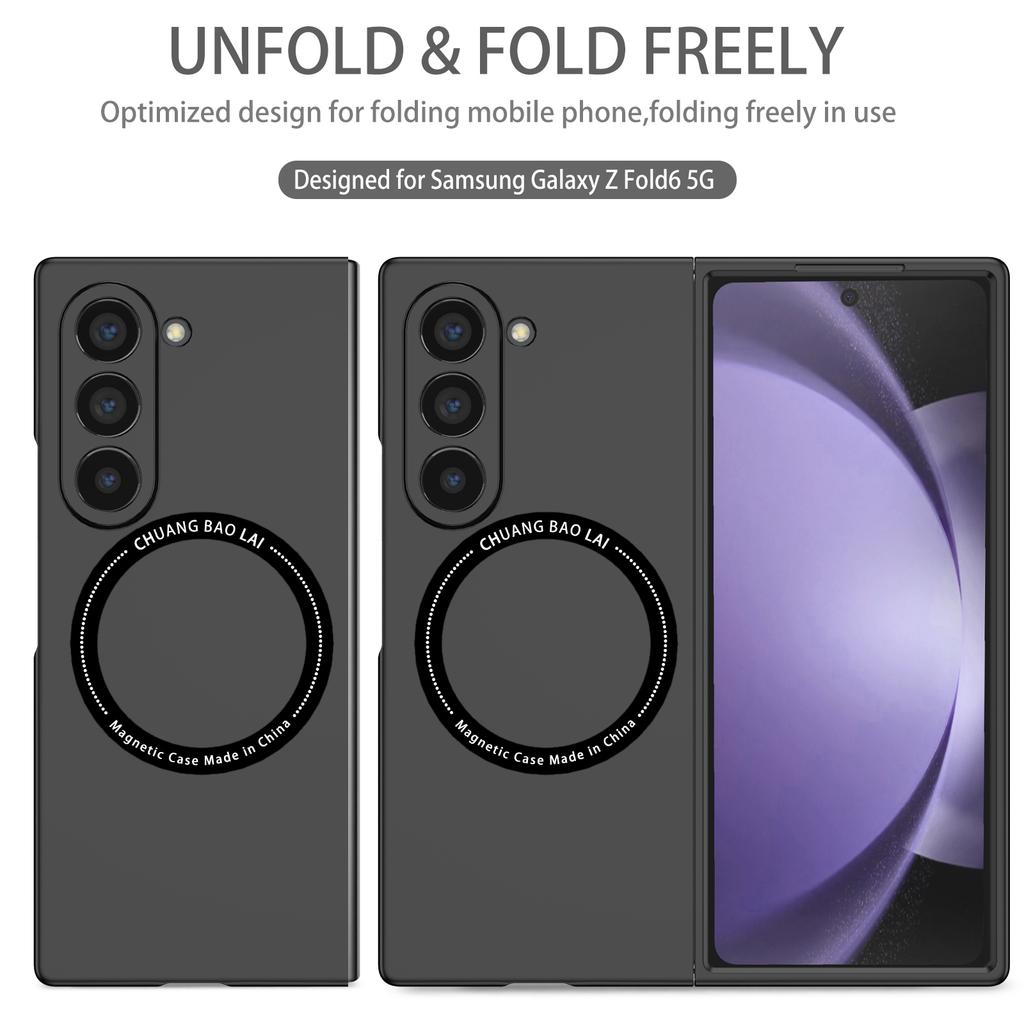 Folding PC Magnetic Thin Case for Samsung Galaxy Z Fold7 5G Fold 7 Fold6 Fold 5 6 4 3 Fold4 Fold5 Fold3 Protective Accessories