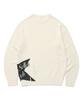 CAVISH W Damaged Star Knit Crewneck Ivory(Cv2Dffk601A)