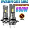 H7 LED Headlight Bulb 800000LM Wireless 7035 CSP Chips Mini Auto Lamp CANBUS Turbo Fan for Car Headlamp Fog Lights 12V Plug&Play