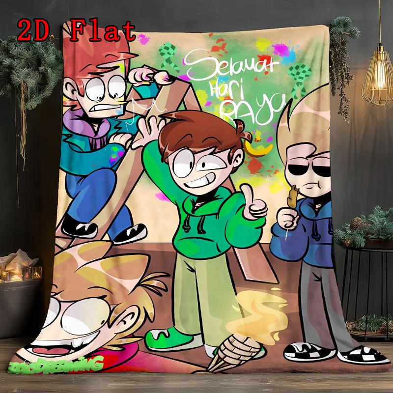 Eddsworld 2D Flat Pattern Flannel Blanket High quality All Seasons Warmth and Comfort Perfect for Christmas Gifts.NMT0928056