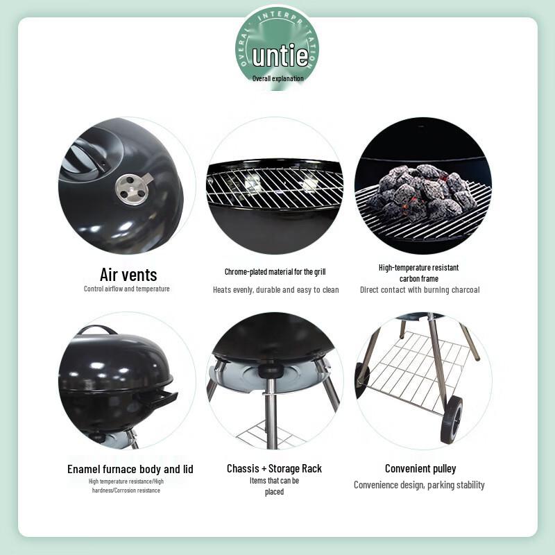 ZhiShi Portable Multi-functional Camping Charcoal Grill