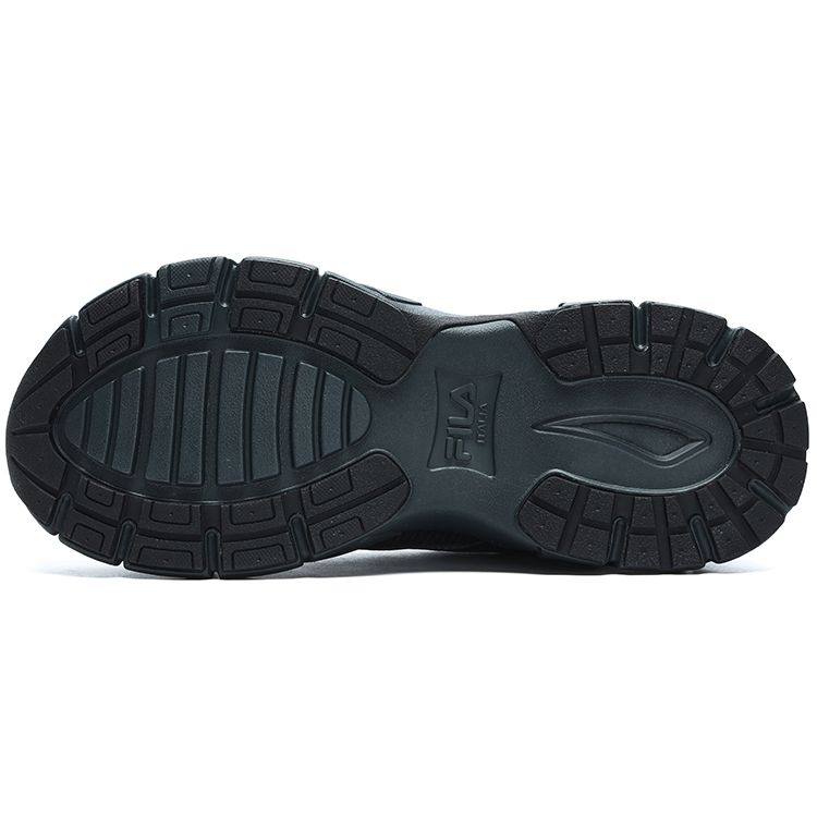 Fila Decoder Fabric Synthetic Leather Comfortable Low-Top Lifestyle Sneakers Men sneakers Black Shadow-Gray F12M312111FBD