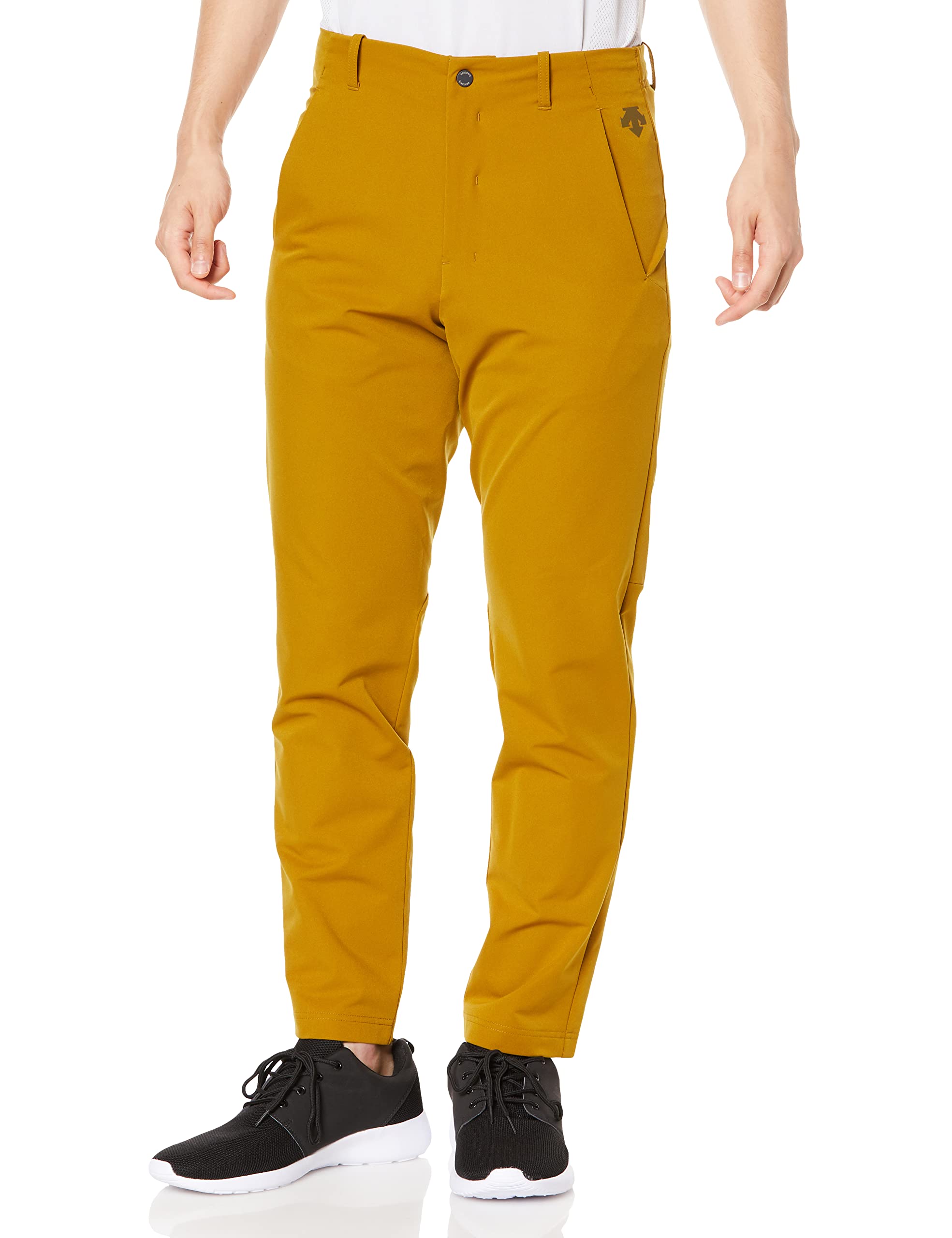 

Move Sports Descente Tapered Long Heat with Belt Medium Pants, Lightweight, 4-Way Stretch, Navi, Warmth, Loops, Men s, Orange, оранжевый