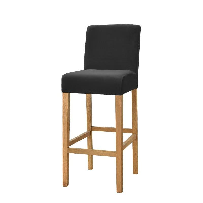 Pokrowiec na krzesło barowe z aksamitu elastyczny krótki pokrowiec na krzesło z oparciem odpowiedni do pokrowca na siedzisko kawiarni