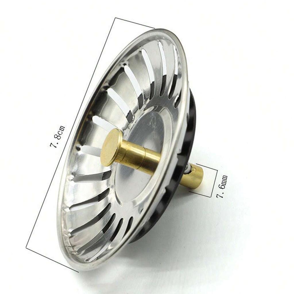 Stainless Steel Sink Strainer Plug Kitchen Waste Drain Filter Basket Water Stopper Bathroom Wash Basin Hardware Accessories