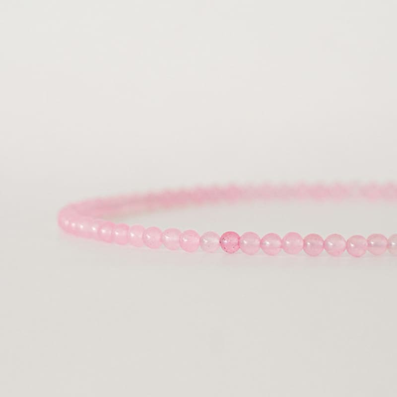 modernlike silver 925 pink amethyst gemstone necklace 3mm