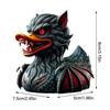 Dark Werewolf Sorcerer Mutant Duck Special-Shaped Duck Ornament Wicked Funny Resin Duck, Home Decoration Ornament, Car Ornament