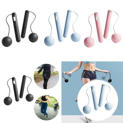 Ropeless Jump Rope Adjustable Weighted Exercise Rope with LCD Night Display for Home Gym Cardio Training Equipment