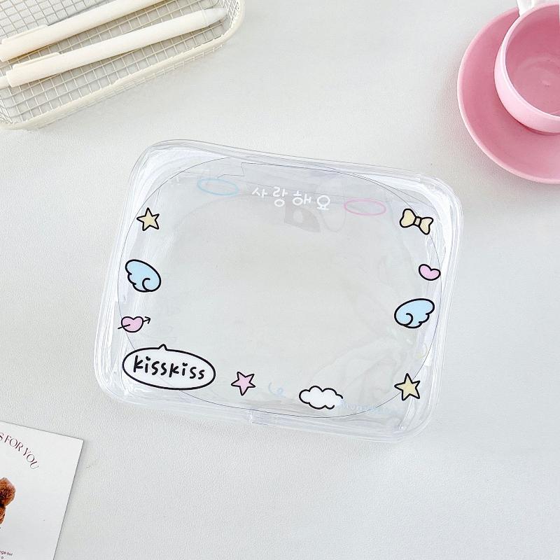 

Pvc Storage Pouch Transparent Portable Storage Bag Heart-Shaped Storage Bag Lightweight Transparent Organizer For Luggage Bag as the picture