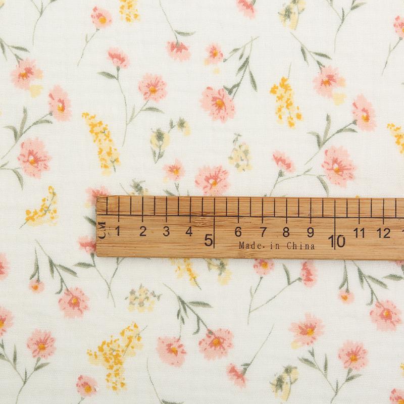 135x50/500CM 100% Cotton Soft Double-layer Crepe Printing Fabric For Pajamas, Blanket,Children's Clothing Handmade DIY Fabric