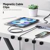 6-Pack Magnetic Cable Clips - Adjustable Cord Organizer for Desk Wire Management, Mouse & Earphone Cable Protector Holder