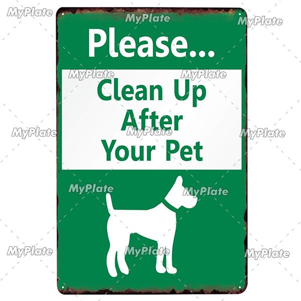 

[MyPlate] Dog Waste Metal Sign Plaque Metal Vintage Tin Sign Wall Decor For Club Man Cave Bar Decoration NO PET Tin Plate 20x30cm（7.8x11.8inch）